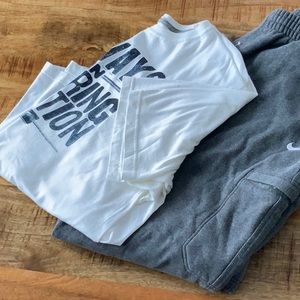 Men’s Nike tee shirt & sweat pant bundle